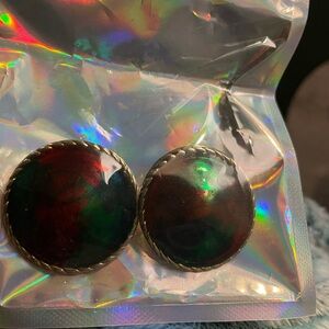 Vintage Red and Green Earrings